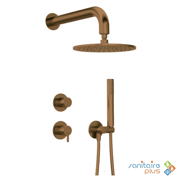 Kit Mitigeur Douche Encastré Deante Silia 250 bronze brossé