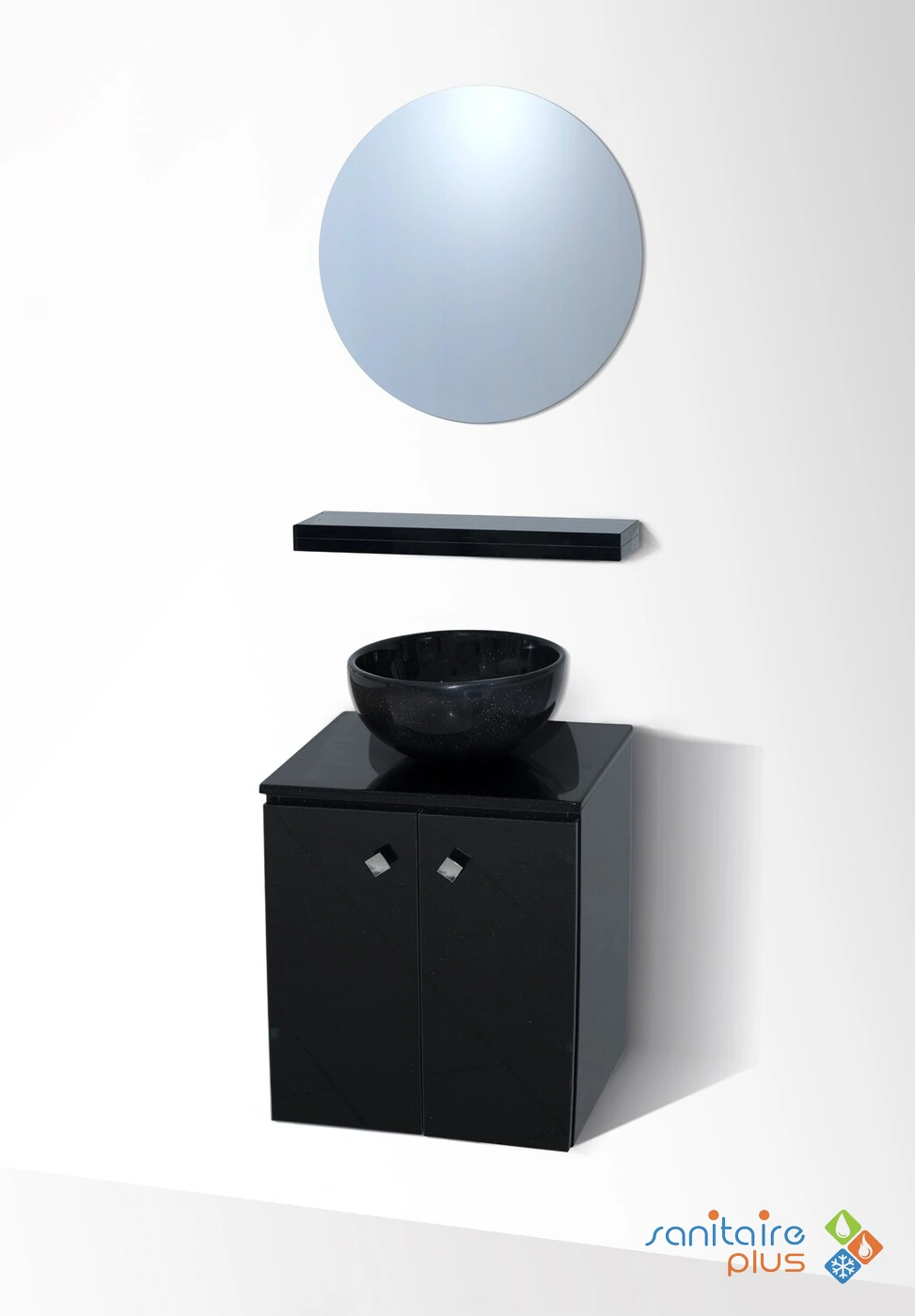 Meuble avec Vasque et Miroir Invités